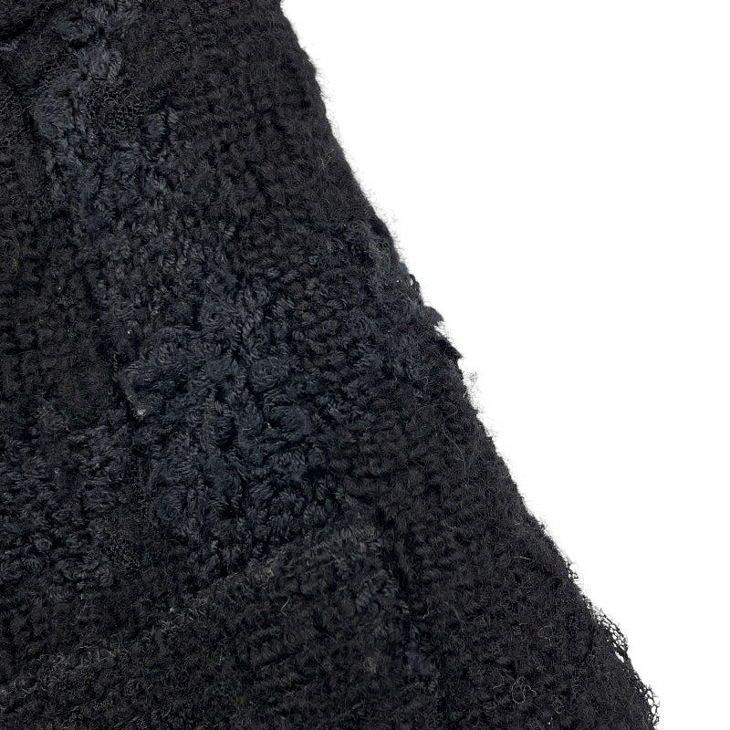 シャネル CHANEL リボン装飾ツイードコート P26886V17322 ブラック ウール レディース ダッフルコート