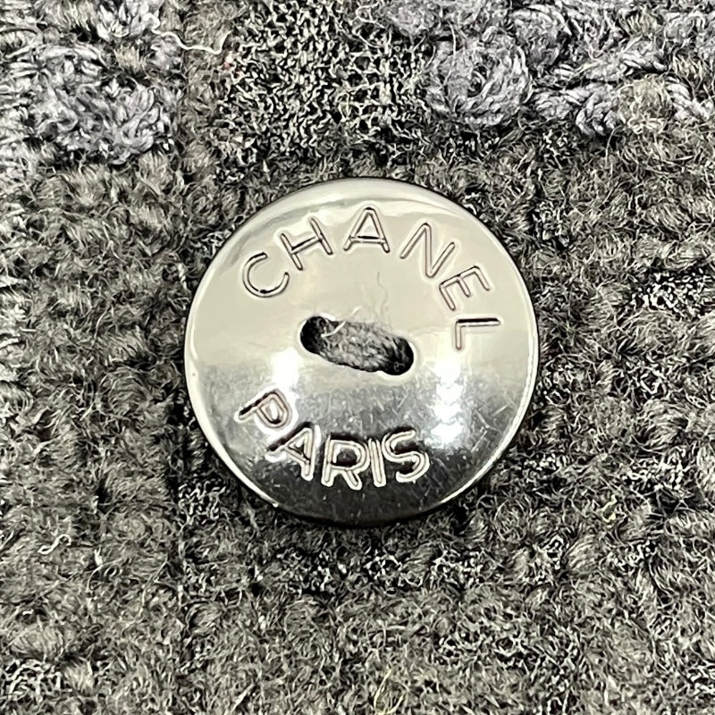 シャネル CHANEL リボン装飾ツイードコート P26886V17322 ブラック ウール レディース ダッフルコート