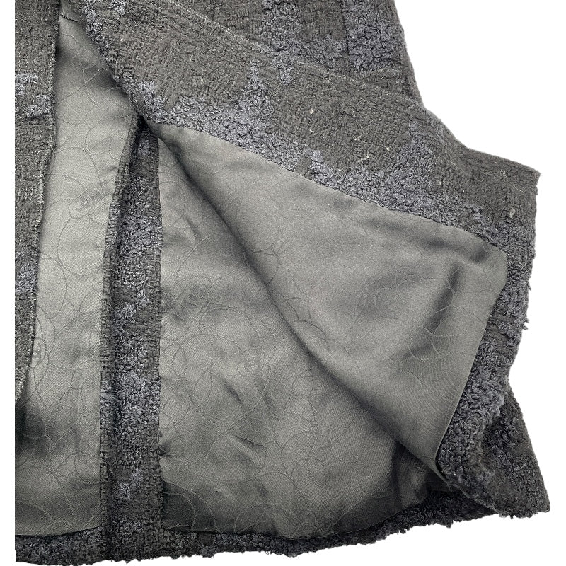 シャネル CHANEL リボン装飾ツイードコート P26886V17322 ブラック ウール レディース ダッフルコート