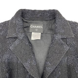 シャネル CHANEL リボン装飾ツイードコート P26886V17322 ブラック ウール レディース ダッフルコート