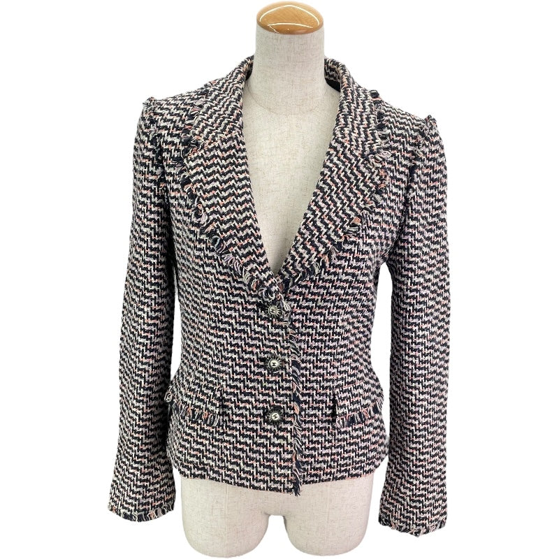 シャネル CHANEL ミックスツイードジャケット P23159V3800 マルチカラー コットン レディース その他アウター