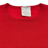 シャネル CHANEL カシミヤショートスリーブニットセーター P24683 レッド カシミヤ レディース セーター