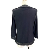 シャネル CHANEL ノーカラーニットカーディガン P39212 ブラック ウール レディース カーディガン