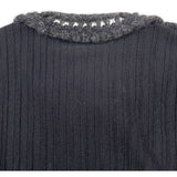 シャネル CHANEL ノーカラーニットカーディガン P39212 ブラック ウール レディース カーディガン