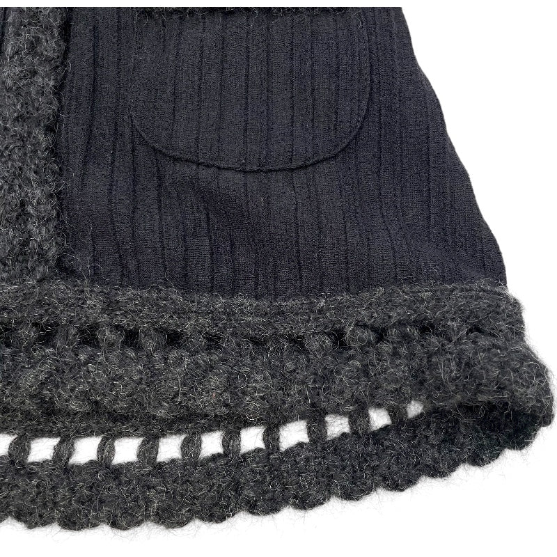 シャネル CHANEL ノーカラーニットカーディガン P39212 ブラック ウール レディース カーディガン