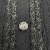 シャネル CHANEL ノーカラーニットカーディガン P39212 ブラック ウール レディース カーディガン