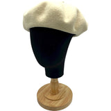 エルメス HERMES サントノーレセリエボタン ベレー帽 ホワイト ウール レディース その他ファッション雑貨