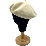 エルメス HERMES サントノーレセリエボタン ベレー帽 ホワイト ウール レディース その他ファッション雑貨