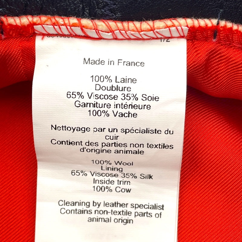 エルメス HERMES サントノーレセリエボタン ベレー帽 ホワイト ウール レディース その他ファッション雑貨