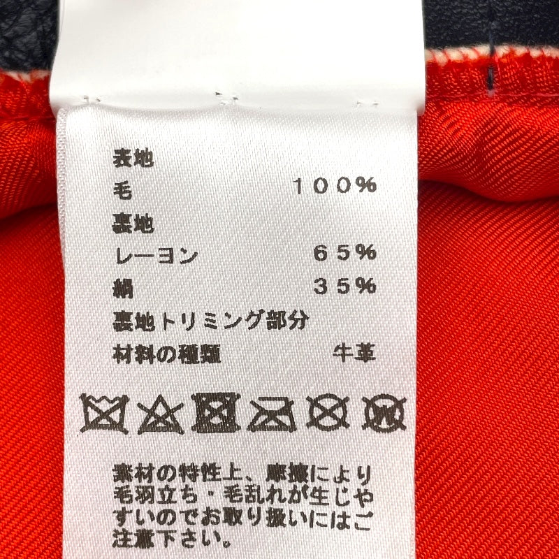 エルメス HERMES サントノーレセリエボタン ベレー帽 ホワイト ウール レディース その他ファッション雑貨