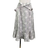 ルイ・ヴィトン LOUIS VUITTON マヒナモノグラムフレアスカート FOSK05RV6 グレー シルク レディース ロングスカート