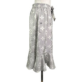 ルイ・ヴィトン LOUIS VUITTON マヒナモノグラムフレアスカート FOSK05RV6 グレー シルク レディース ロングスカート