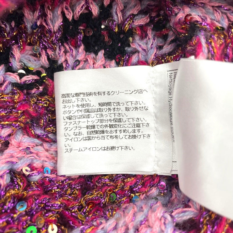 シャネル CHANEL ココマークボタンニットカーディガン P76455 ピンク ポリエステル レディース カーディガン