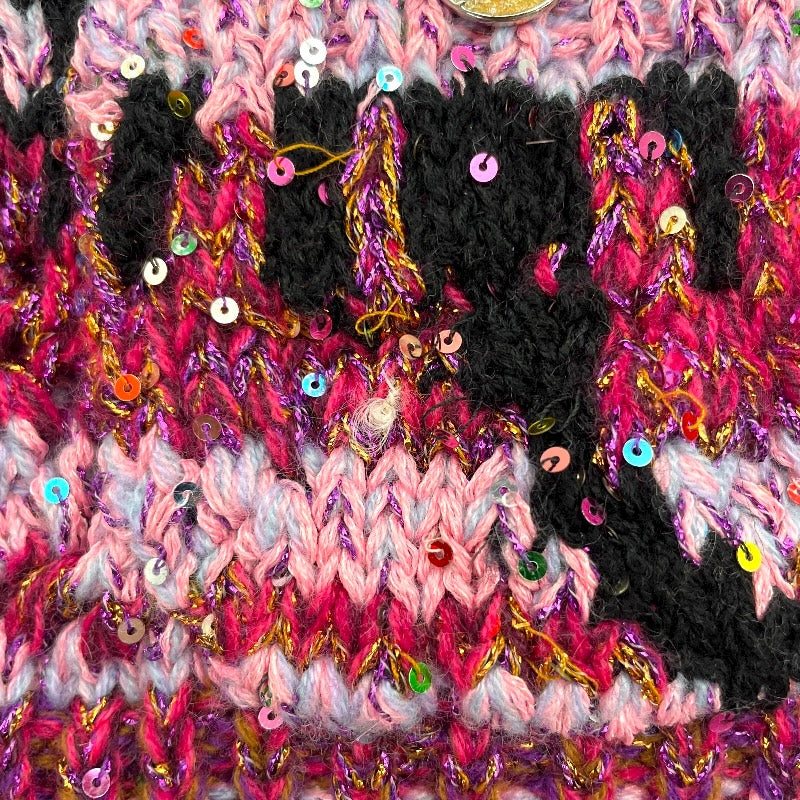 シャネル CHANEL ココマークボタンニットカーディガン P76455 ピンク ポリエステル レディース カーディガン