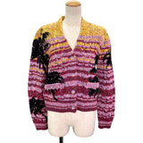 シャネル CHANEL ココマークボタンニットカーディガン P76455 ピンク ポリエステル レディース カーディガン