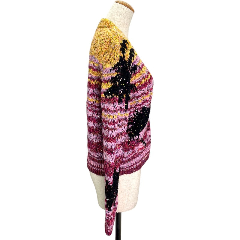 シャネル CHANEL ココマークボタンニットカーディガン P76455 ピンク ポリエステル レディース カーディガン