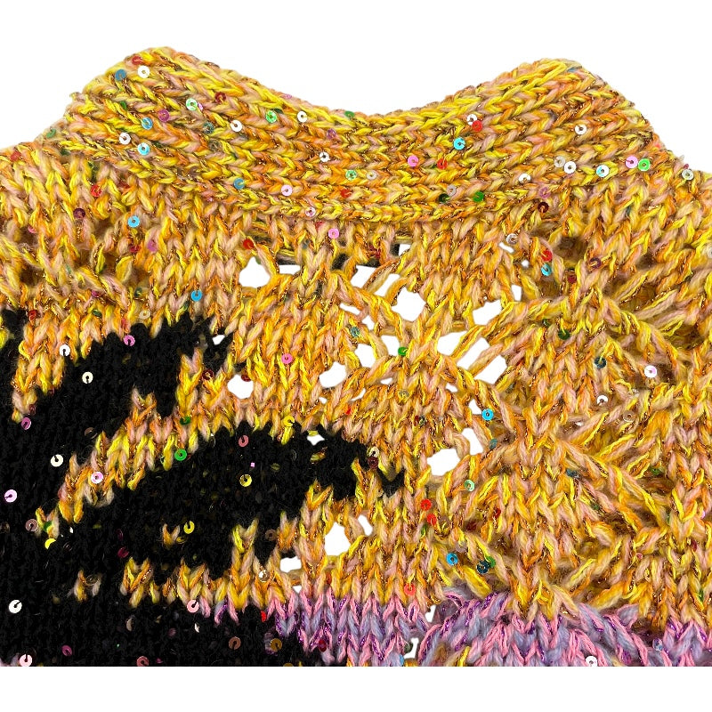 シャネル CHANEL ココマークボタンニットカーディガン P76455 ピンク ポリエステル レディース カーディガン