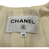シャネル CHANEL ココマークボタンツイードジャケット ホワイト ツイード レディース その他アウター