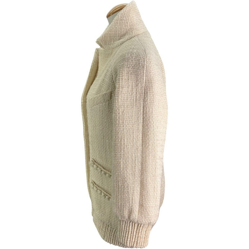 シャネル CHANEL ココマークボタンツイードジャケット ホワイト ツイード レディース その他アウター