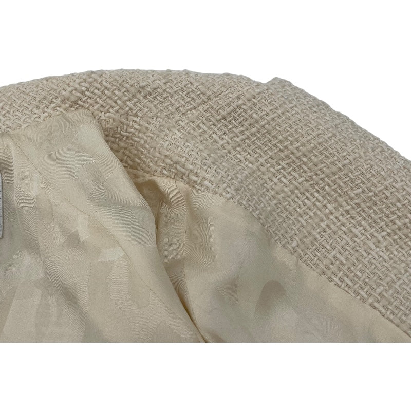 シャネル CHANEL ココマークボタンツイードジャケット ホワイト ツイード レディース その他アウター