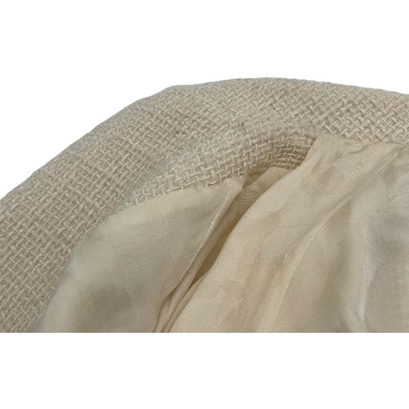 シャネル CHANEL ココマークボタンツイードジャケット ホワイト ツイード レディース その他アウター