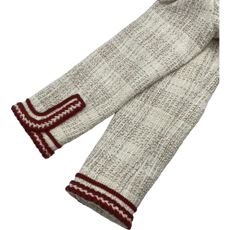 シャネル CHANEL セーラーカラーツイードジャケット ホワイト ツイード レディース その他アウター