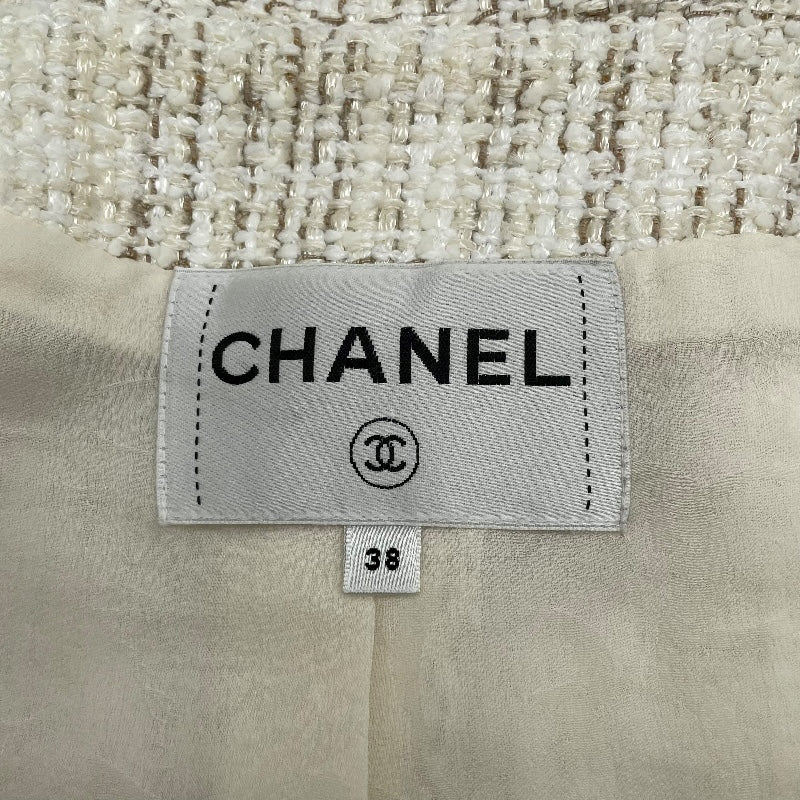 シャネル CHANEL セーラーカラーツイードジャケット ホワイト ツイード レディース その他アウター