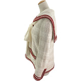 シャネル CHANEL セーラーカラーツイードジャケット ホワイト ツイード レディース その他アウター