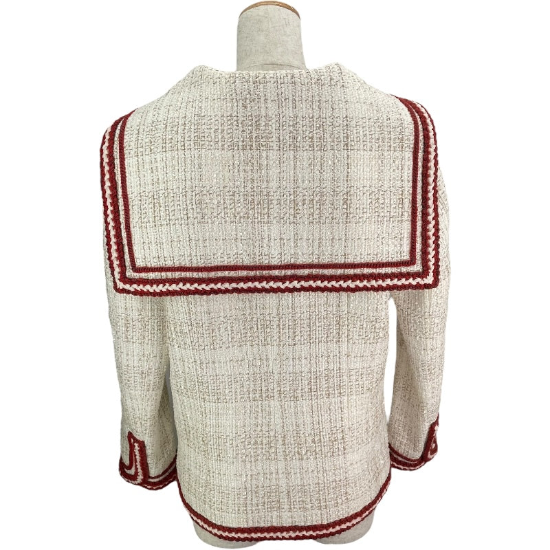 シャネル CHANEL セーラーカラーツイードジャケット ホワイト ツイード レディース その他アウター