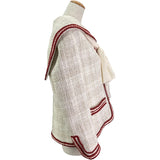 シャネル CHANEL セーラーカラーツイードジャケット ホワイト ツイード レディース その他アウター