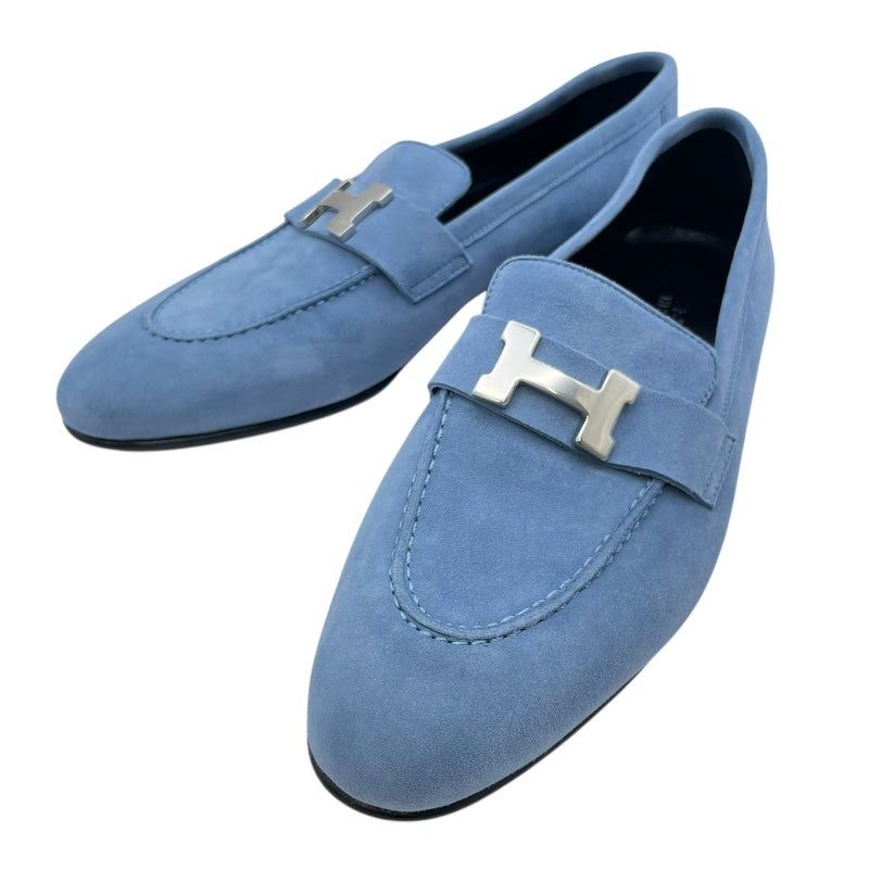 エルメス HERMES モカシンパリローファー H172109Z ブルー レディース ローファー