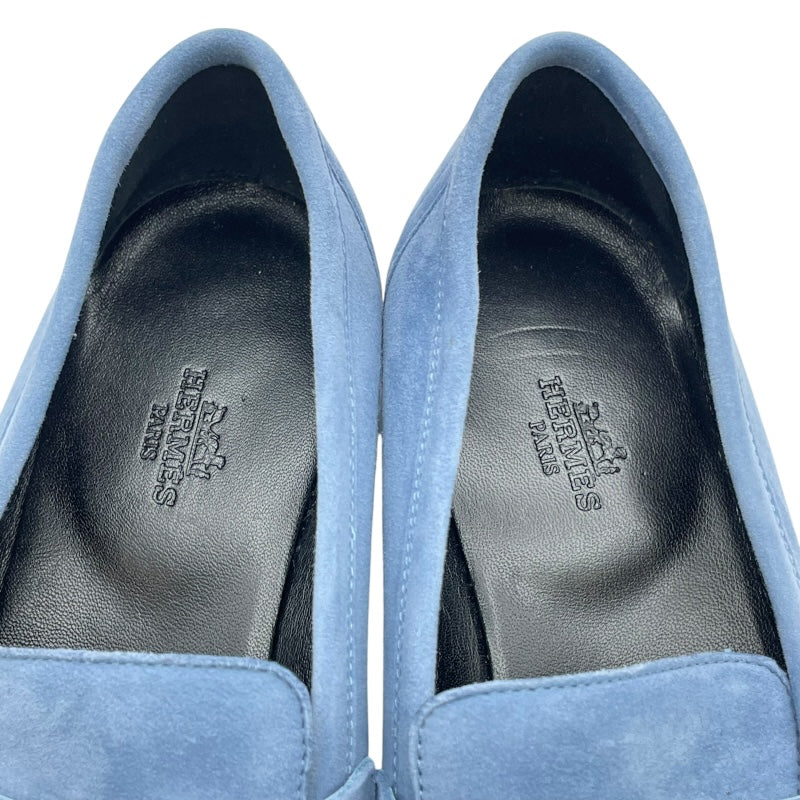 エルメス HERMES モカシンパリローファー H172109Z ブルー レディース ローファー