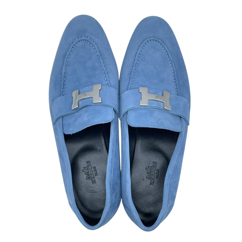 エルメス HERMES モカシンパリローファー H172109Z ブルー レディース ローファー