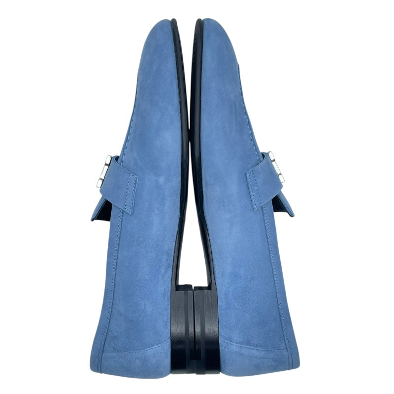 エルメス HERMES モカシンパリローファー H172109Z ブルー レディース ローファー