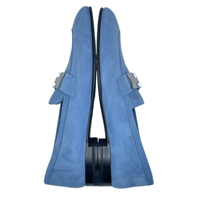 エルメス HERMES モカシンパリローファー H172109Z ブルー レディース ローファー