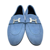 エルメス HERMES モカシンパリローファー H172109Z ブルー レディース ローファー