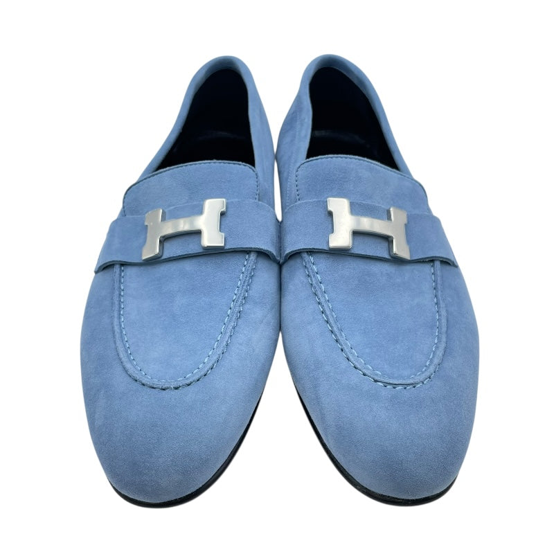 エルメス HERMES モカシンパリローファー H172109Z ブルー レディース ローファー