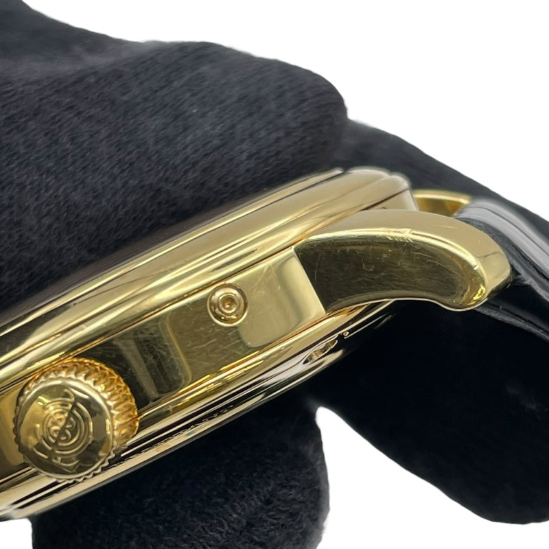 ティファニー TIFFANY＆CO トリプルカレンダー ムーンフェイズ 17042084 ホワイト K18YG/革ベルト 自動巻き メンズ 腕時計