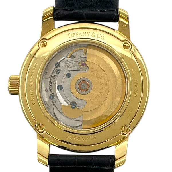 ティファニー TIFFANY＆CO トリプルカレンダー ムーンフェイズ 17042084 ホワイト K18YG/革ベルト 自動巻き メンズ 腕時計