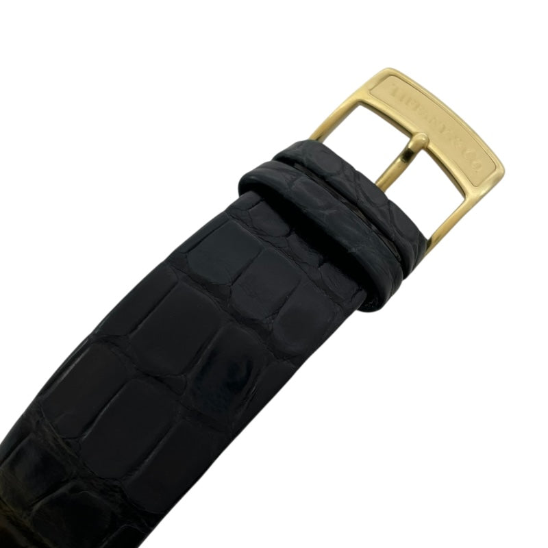 ティファニー TIFFANY＆CO トリプルカレンダー ムーンフェイズ 17042084 ホワイト K18YG/革ベルト 自動巻き メンズ 腕時計