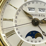 ティファニー TIFFANY＆CO トリプルカレンダー ムーンフェイズ 17042084 ホワイト K18YG/革ベルト 自動巻き メンズ 腕時計