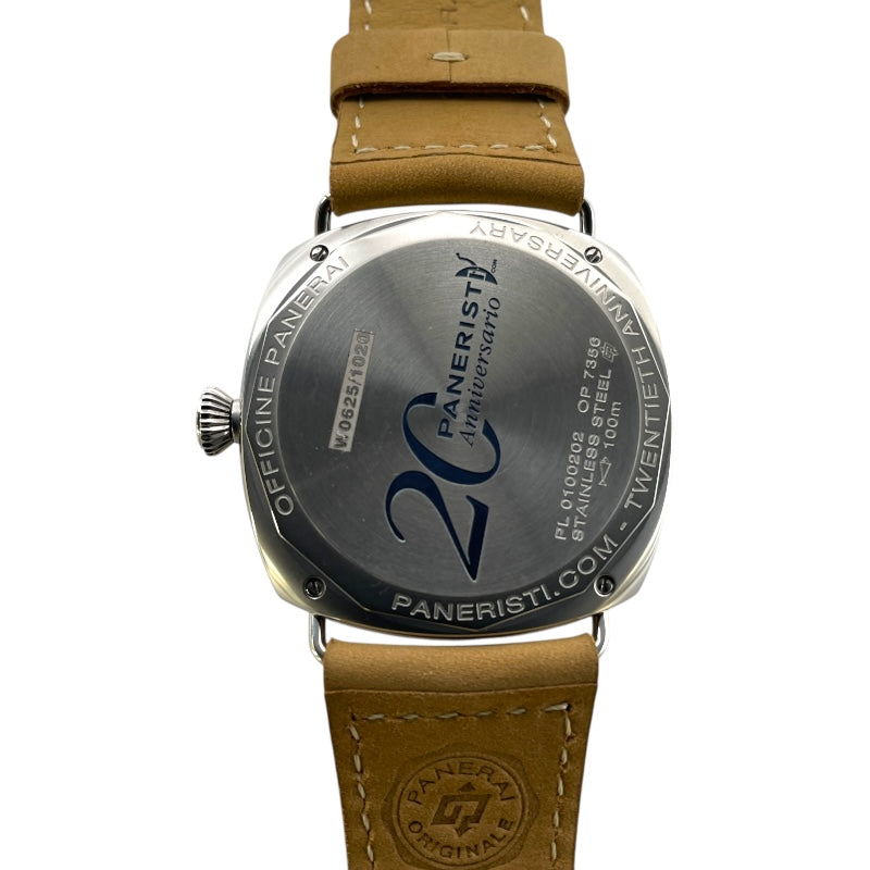 パネライ PANERAI ラジオミールヴェンティパネリスティ世界1020本限定 PAM02020 ブラウン SS 自動巻き メンズ 腕時計