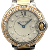 カルティエ Cartier バロンブルー 28mm W3BB0009 シルバー K18PG/SS クオーツ レディース 腕時計