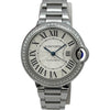 カルティエ Cartier バロンブルードゥカルティエ 33mm W4BB0023 シルバー SS 自動巻き レディース 腕時計