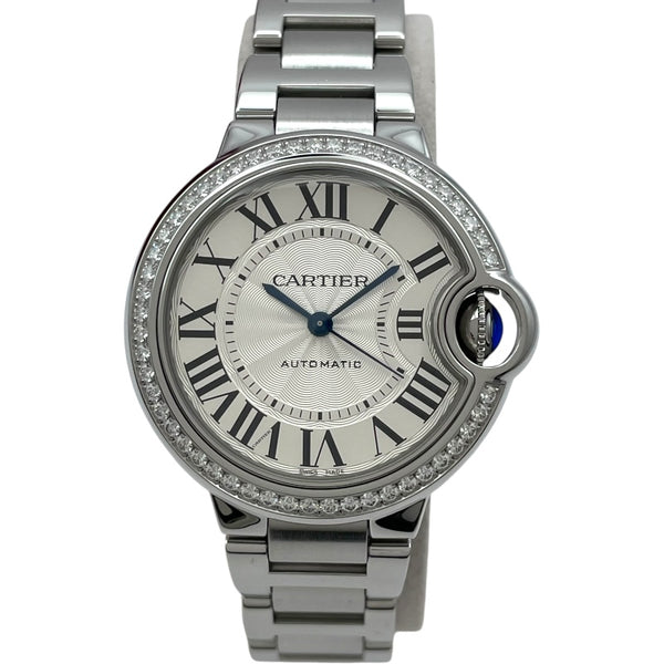 カルティエ Cartier バロンブルードゥカルティエ 33mm W4BB0023 シルバー SS 自動巻き レディース 腕時計