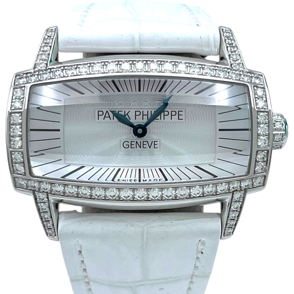 パテック・フィリップ PATEK PHILIPPE ゴンドーロ ジェンマー ホワイトシェル 4981G-001 ホワイトシェル K18WG クオーツ メンズ 腕時計