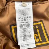 グッチ GUCCI GGジャガードテーラードジャケット 672780 ブラウン レザー メンズ テーラードジャケット
