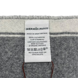 エルメス HERMES マフラー モール イヴォワールxフランネルグレー カシミヤ マフラー