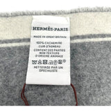 エルメス HERMES マフラー モール イヴォワールxフランネルグレー カシミヤ レディース マフラー