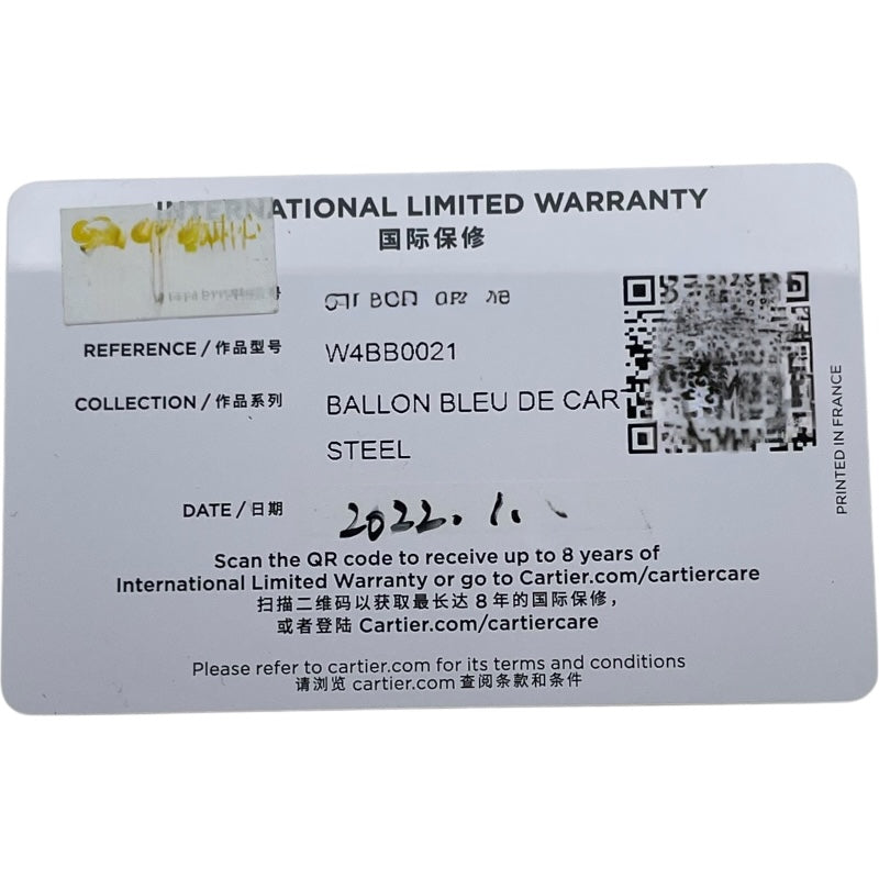 カルティエ Cartier バロンブルー ドゥ カルティエ 33mm W4BB0021 シルバー SS 自動巻き ユニセックス 腕時計